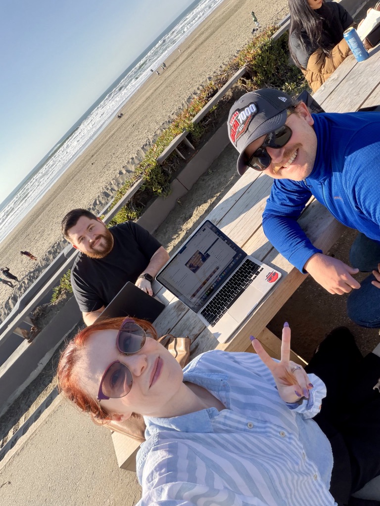 Co working at the beach in San Francisco after SF Ruby